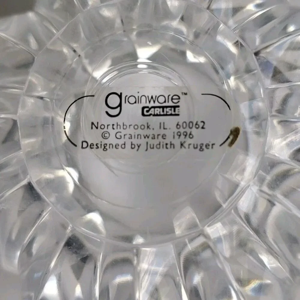 Vintage Grainware Carlisle Judith Kruger Lucite Acrylic Starburst Bowl Solid